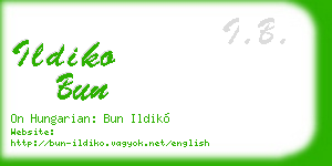 ildiko bun business card